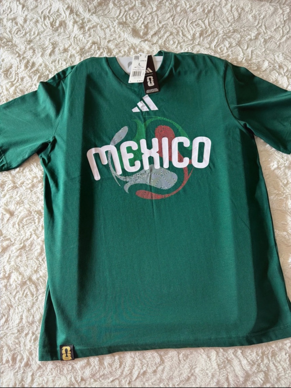 NWT adidas men Green Mexico Short Sleeve Graphic Tee Size L